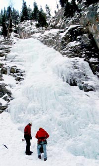 Ice climbing, Canmore, Alberta Canada