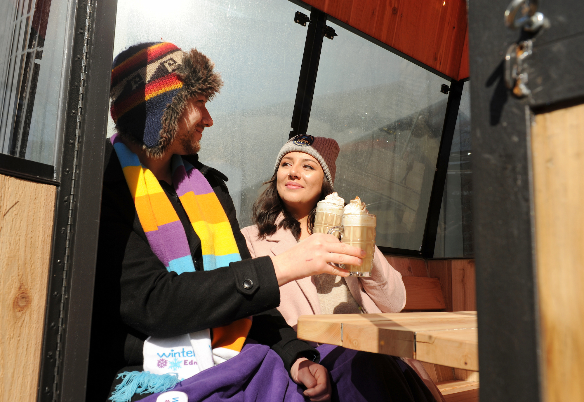 Rocky Mountain Icehouse heated winter gondola patio Jeremy Derksen