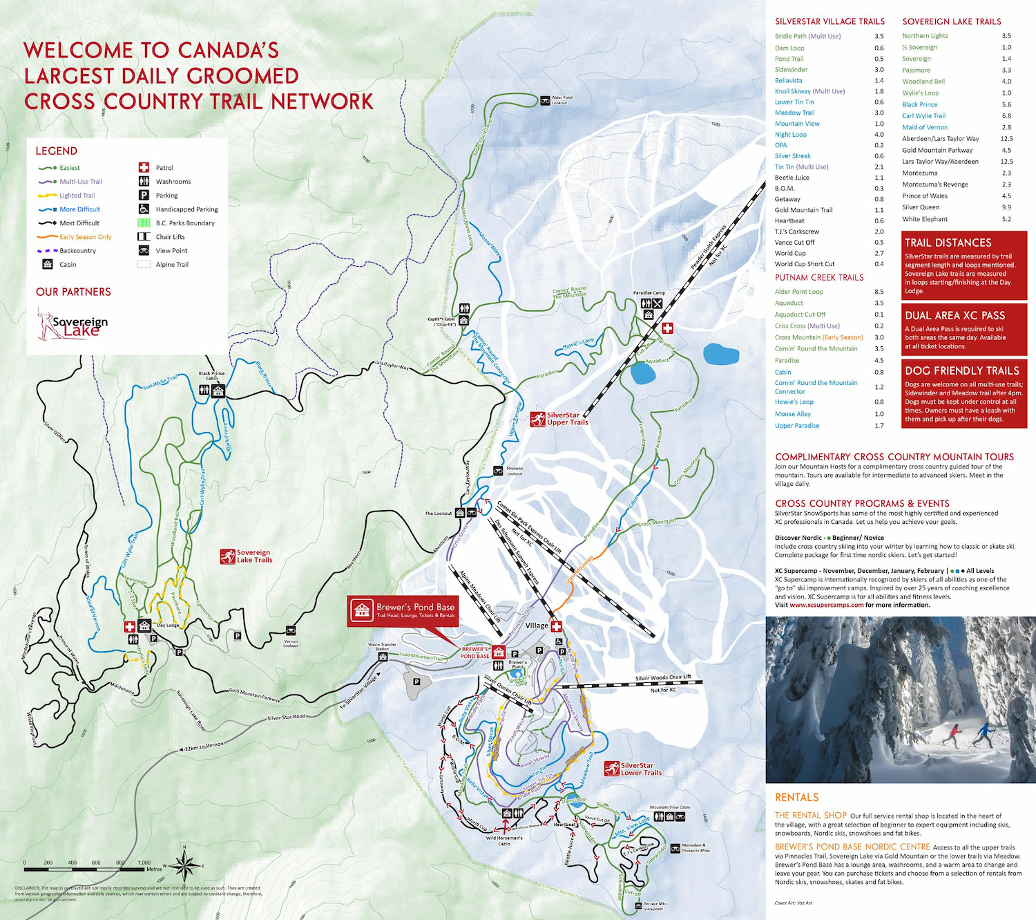 SilverStar Cross-Country Skiing Map