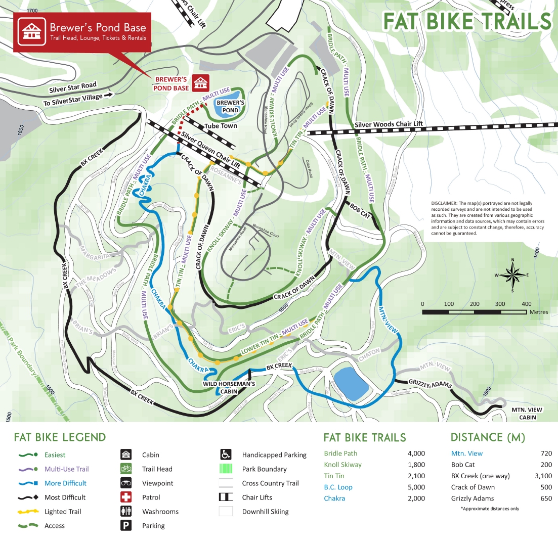 SilverStar Fatbiking Trail Map