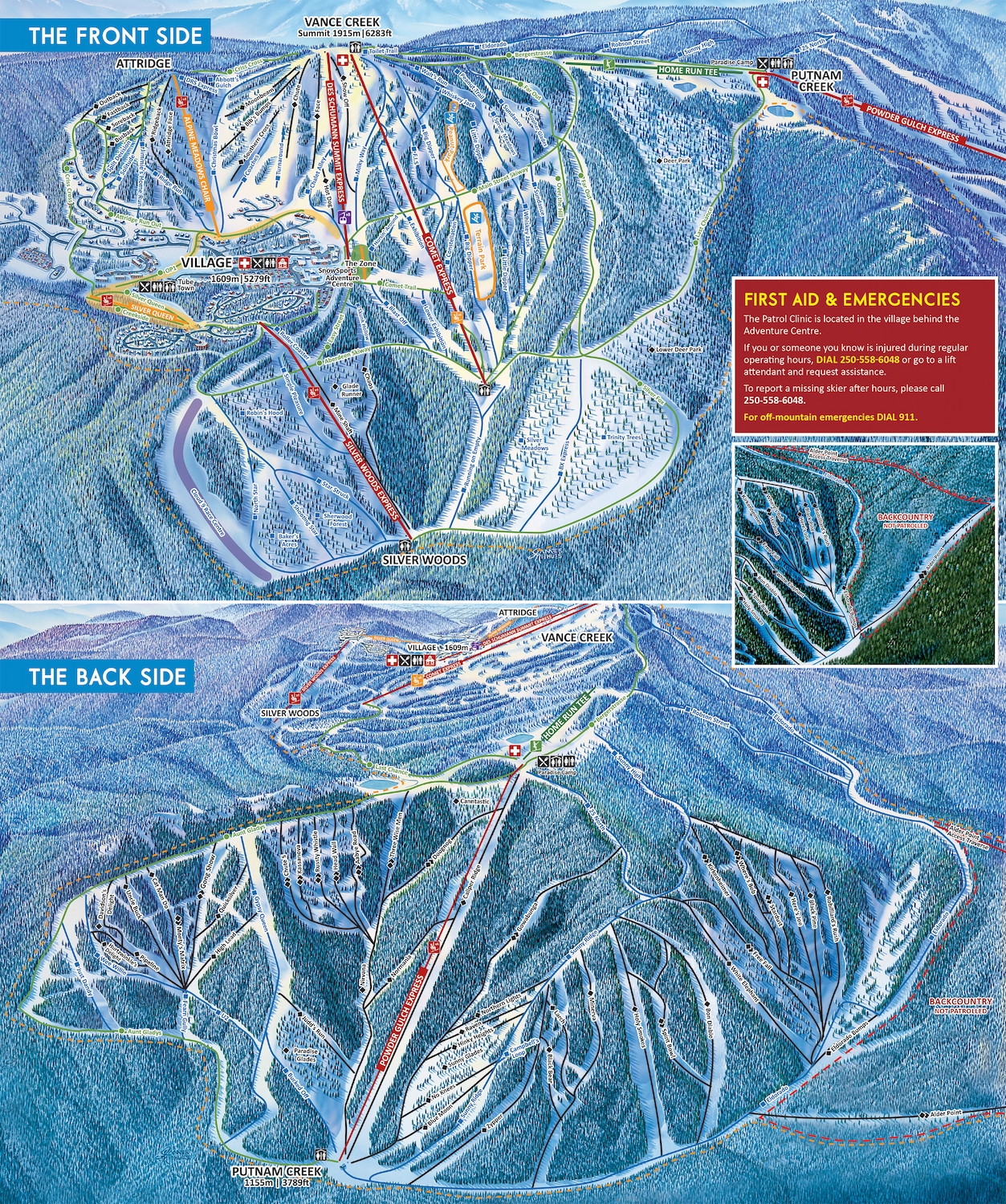 SilverStar Mountain Resort - alpine trails map
