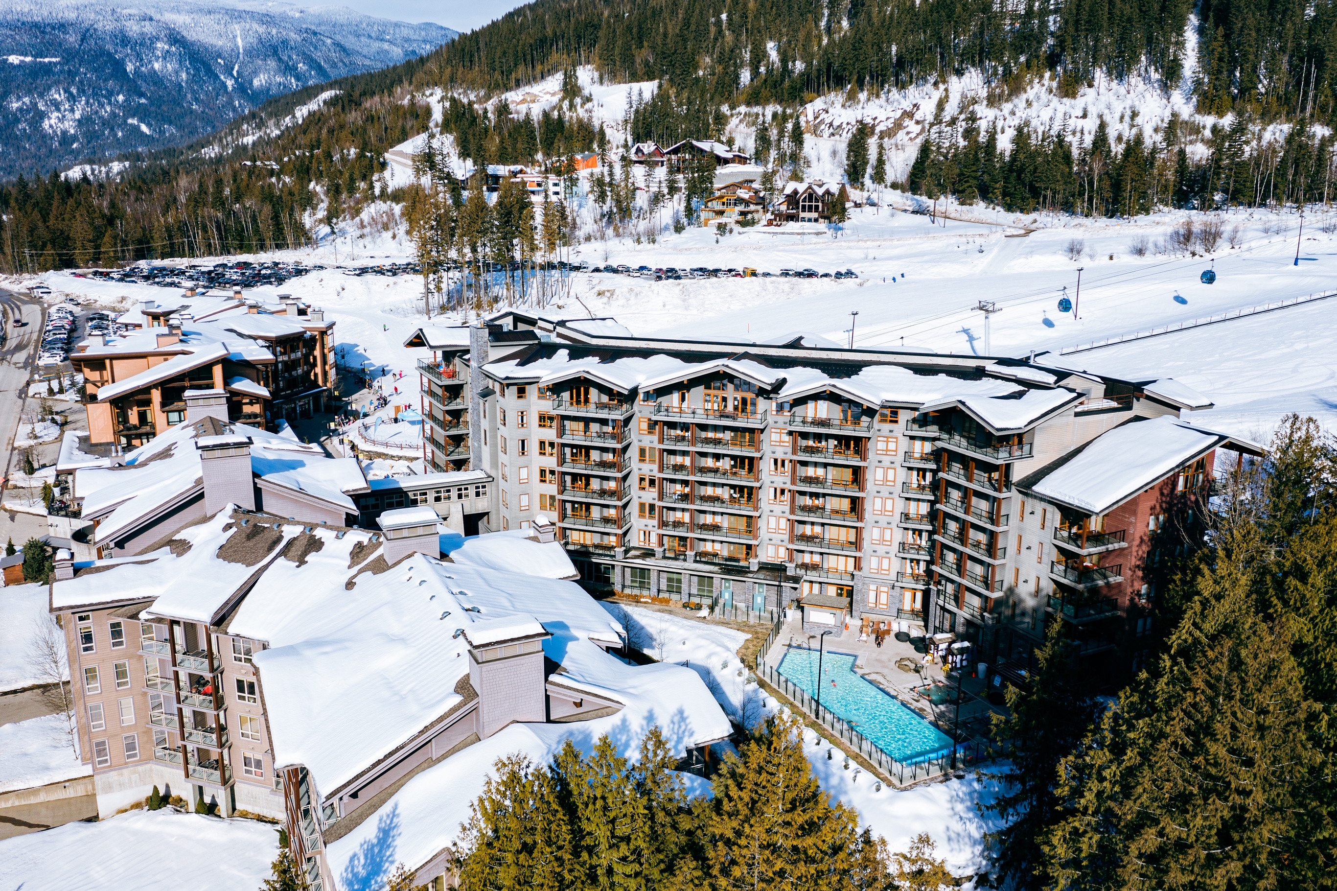 Sutton Hotel pool at Revelstoke Mountain Resort BC Tom Poole