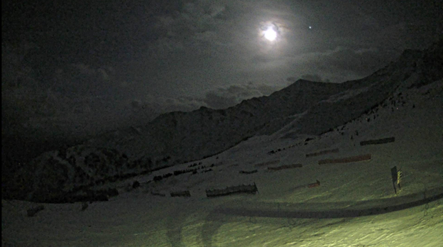 Full Moon over Marmot Basin, Jasper, AB.