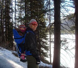 Family Snowshoeing, Canmore, Alberta Canada