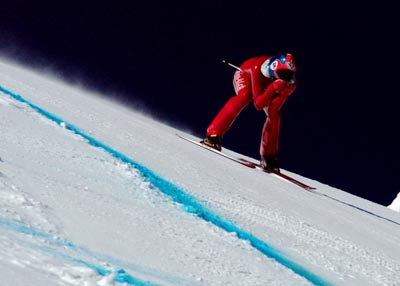 Ski Racer at Sun Peaks, BC Canada