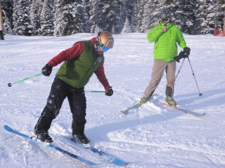 Telemarking at Marmot Basin, Alberta