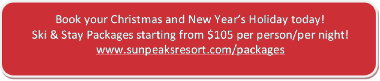 Sun Peaks holiday packages 2010