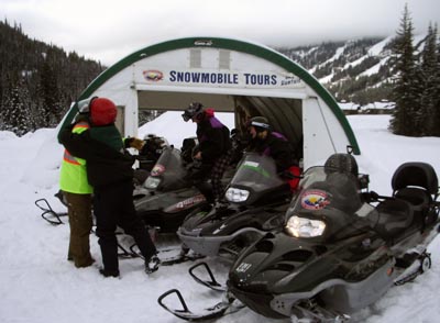 Sun Peaks Snowmobile Tours, BC Canada