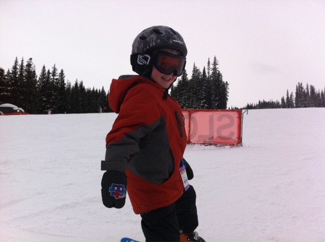 Learning to ski at Marmot Basin, Jasper, Alberta