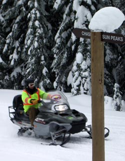 Snowmobile Touring in SunPeaks BC Canada
