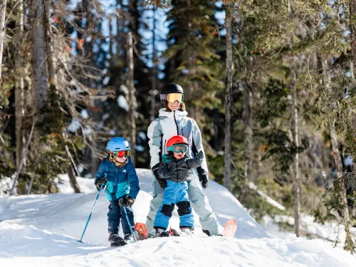 family skiing at Revelstoke Mountain Resort