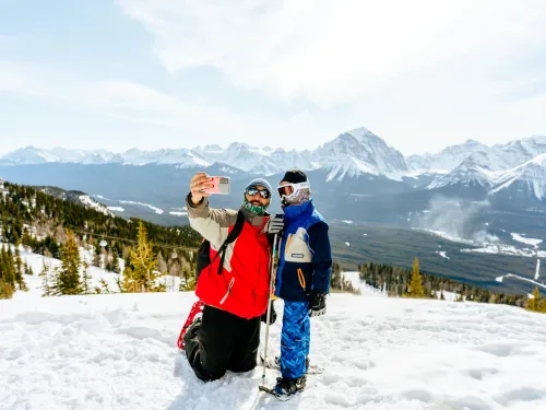 Lake Louise Alberta #NewSkiAB SnowSeekers Skiing Snowshoeing