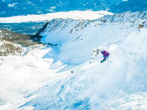 Skiing at Kicking Horse