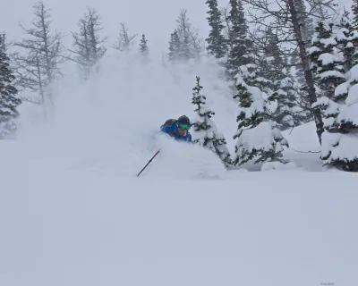 Powder at Castle Mountain