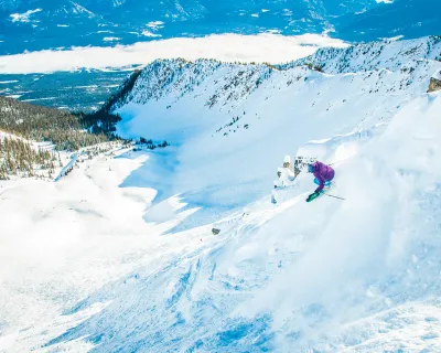 Skiing at Kicking Horse