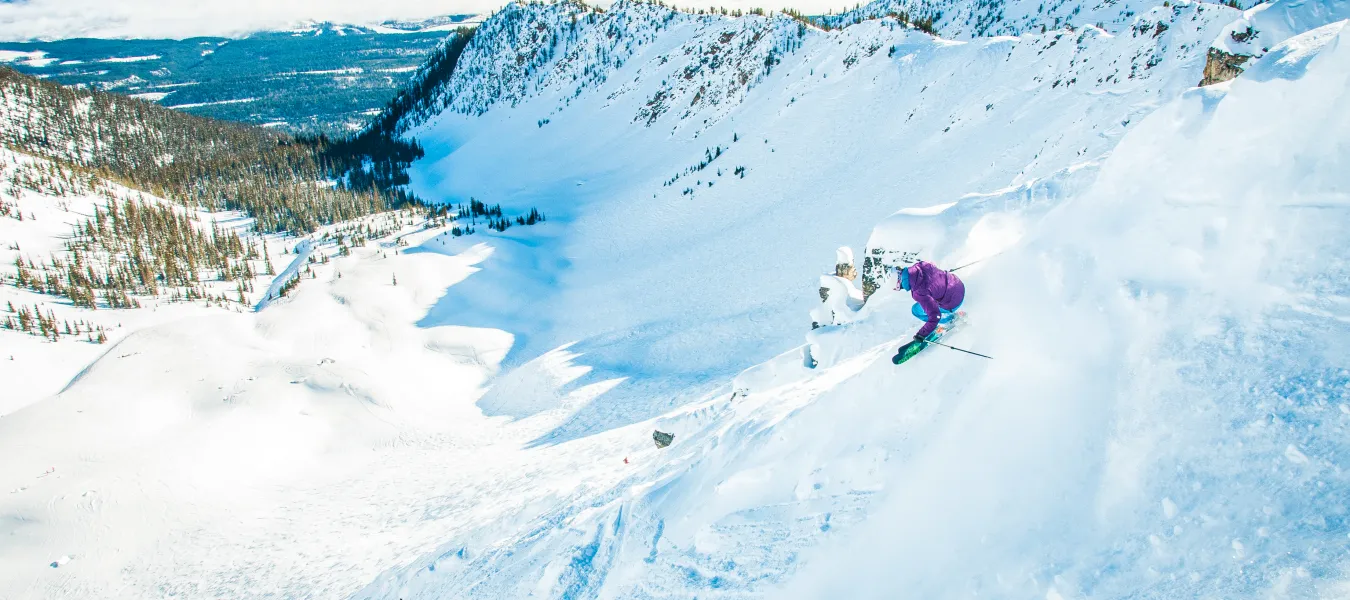 Skiing at Kicking Horse