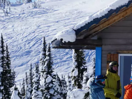 Ski in cabin at Hudson Bay Mountain