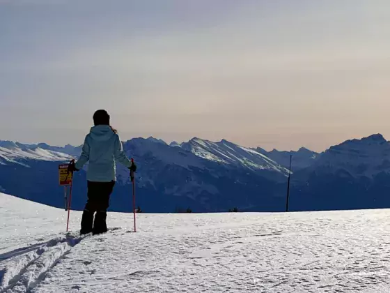 Marmot Basin Japer Alberta skier mountain view Jeremy Derksen