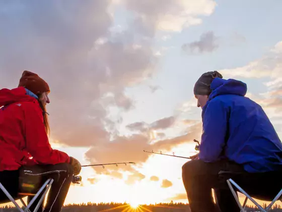 Ice Fishing Dragon Lake Quesnel BC Bonnie Grenon