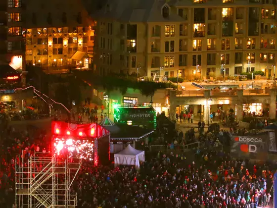 Night crowd at Whistler