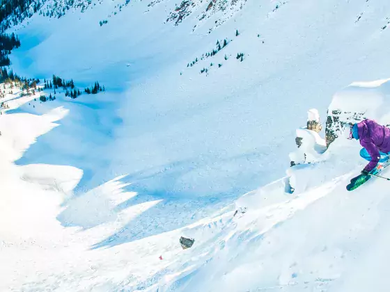 Skiing at Kicking Horse