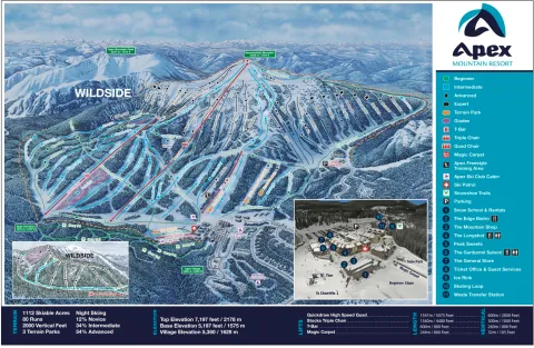 Apex Mountain Resort Trail Map