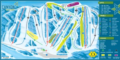 Canyon Ski Resort trail map