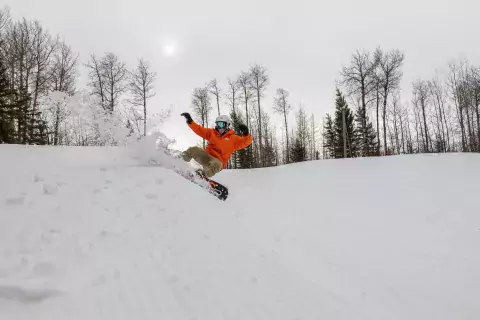 Grande Prairie AB Nitehawk Terrain Park snowboarding