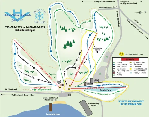 Hidden Valley Ski Resort trail map