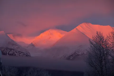 A view of a mountain in Smithers BC