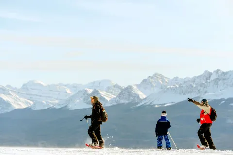 Lake Louise AB #NewSkiAB snowshoeing gondola ski lessons