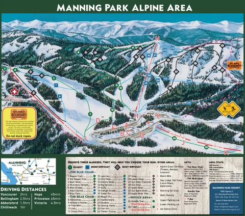 Manning Park Resort trail map