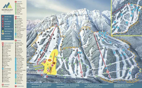 Mount Norquay trail map