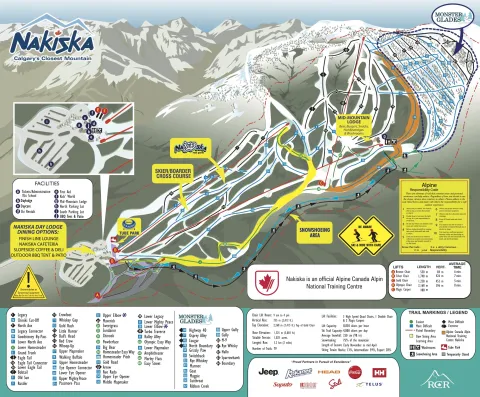 Nakiska Ski Area trail map