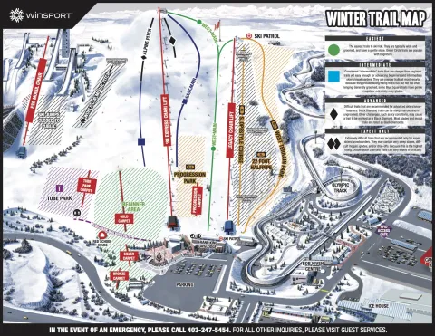 Winsport Olympic Park trail map