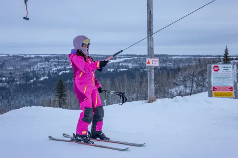Fairview ski hill t-bar, Mighty Peace, Alberta