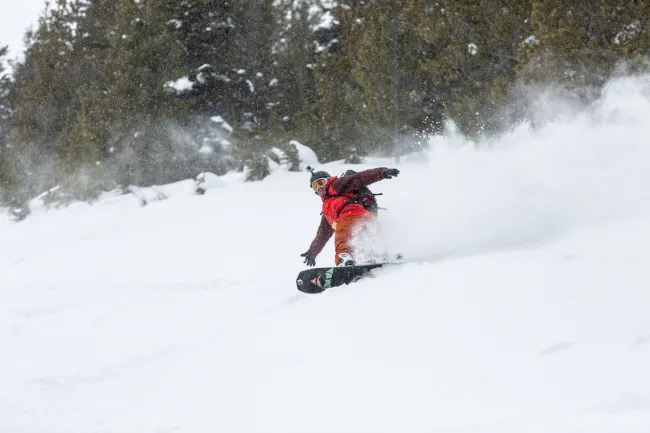 Snowboarding Powder Stagecoach Castle Mountain Nick Nault