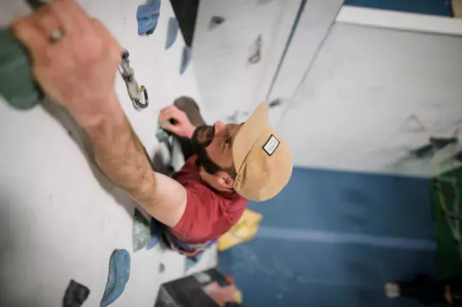 climber at climbing gym