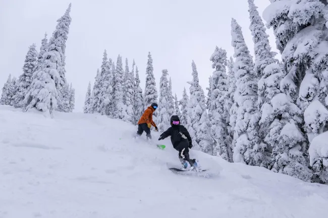 snowboarding at Revelstoke Mountain Resort
