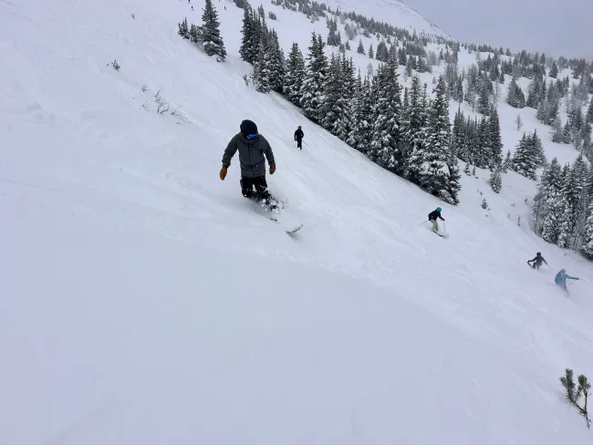 Deep snow at Lake Louise December 2025
