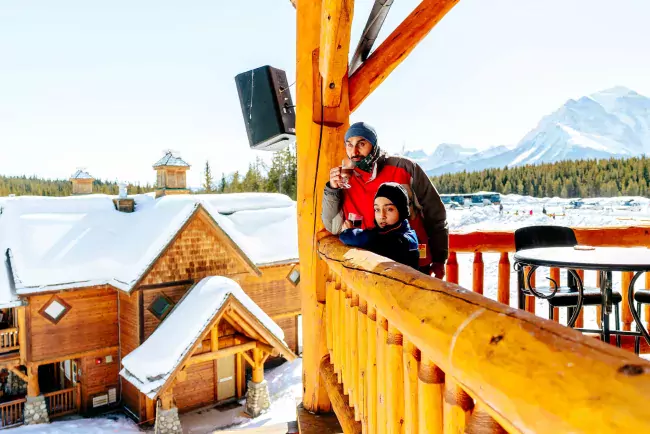 Hot chocolate at Lodge of the Ten Peaks, Lake Louise, AB.