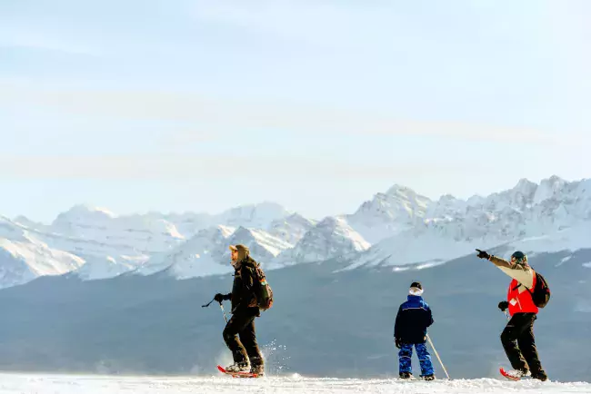 Lake Louise AB #NewSkiAB snowshoeing gondola ski lessons