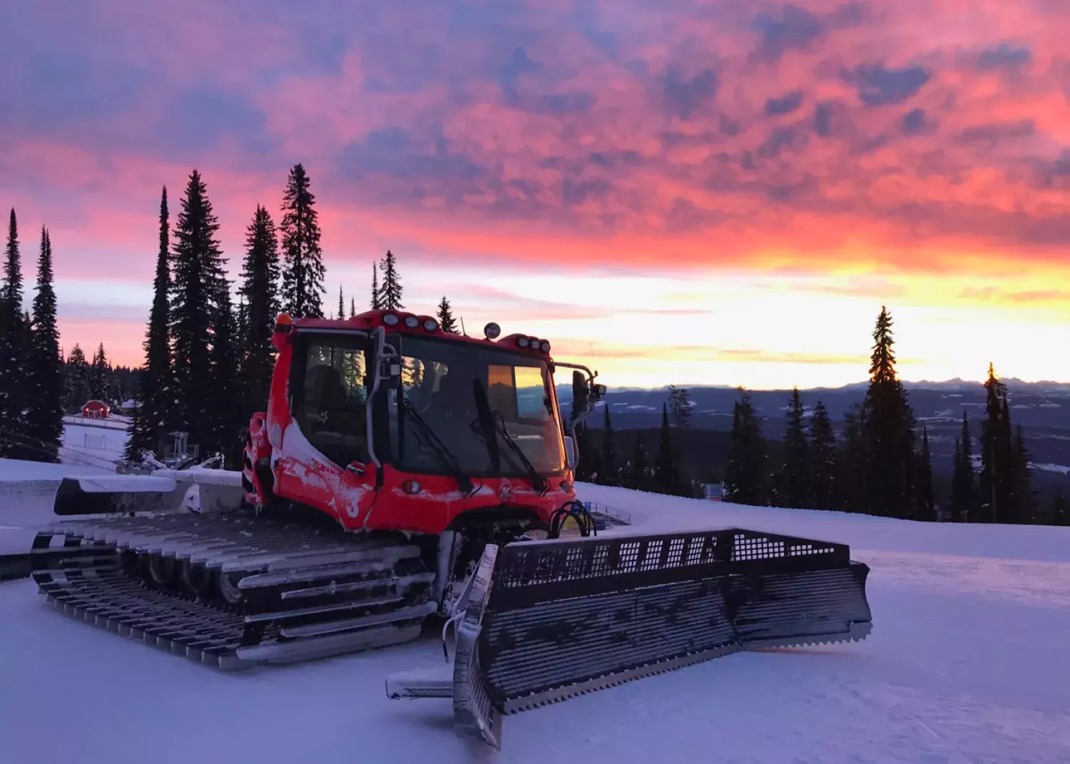 Sunrise snowcat SilverStar BC Jim Barr