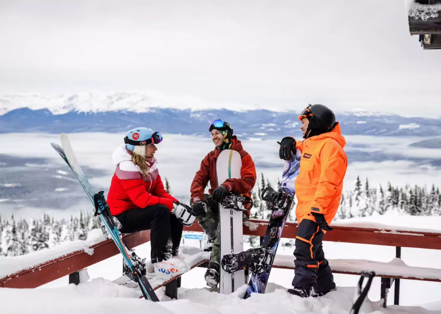 Apres at the top of the mountain. Hudson Bay Mountain Resort Smithers BC Marty Clemens