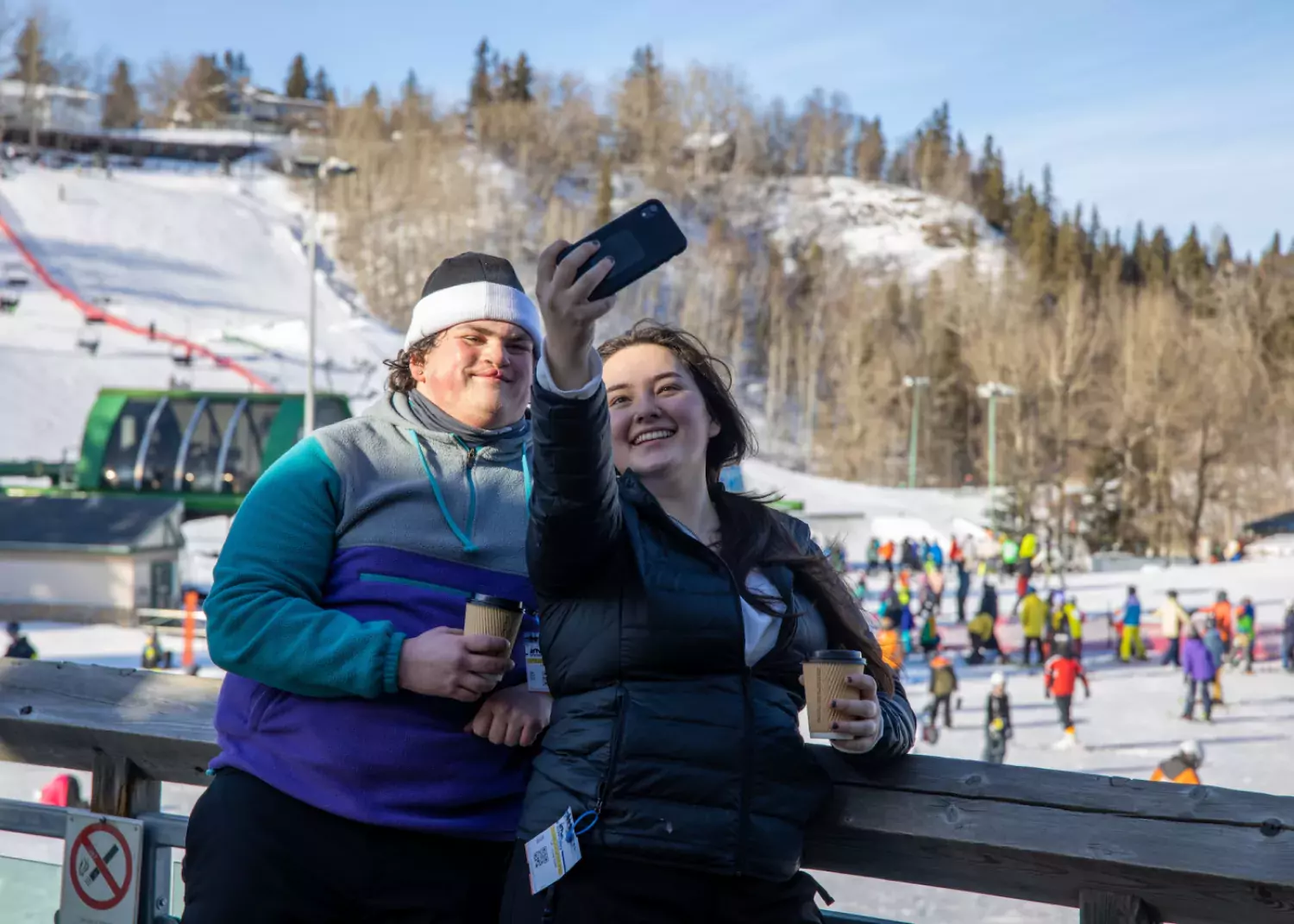 View from lodge at Snow Valley Ski Club Edmonton AB