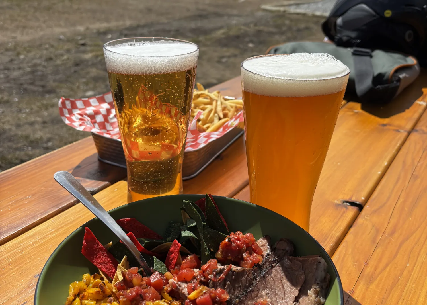 Trappers' patio for lunch.